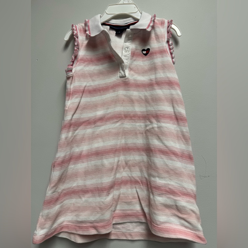 Tommy Hilfiger White Polo Shirt with Red and Blue Accents